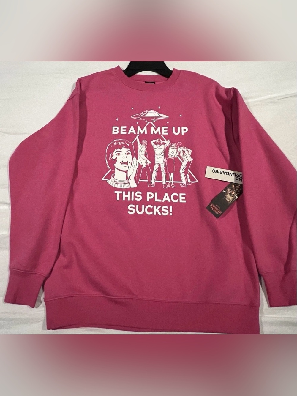 Stranger Things No Boundaries Women's Sweatshirt  Graphic  XS (0-2) New!